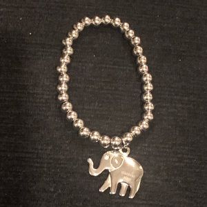 Silver plated elephant bracelet